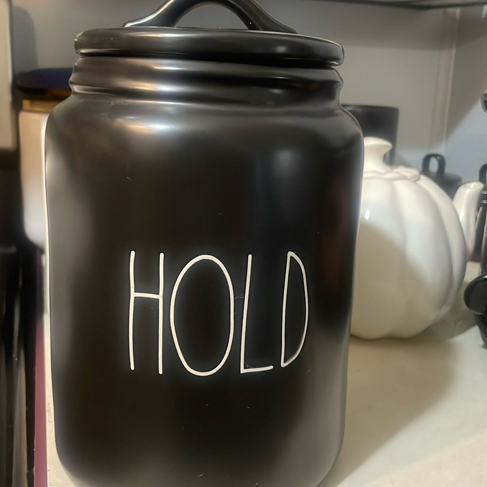 COPY - Rae Dunn Black hold pottery